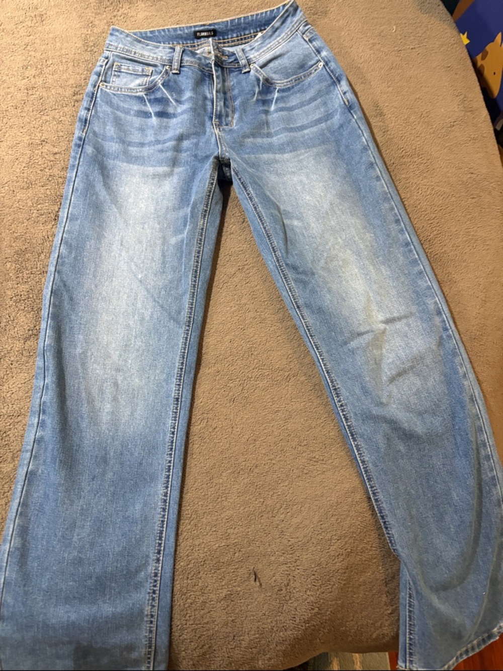Light Blue Women's Wide-Leg Jeans